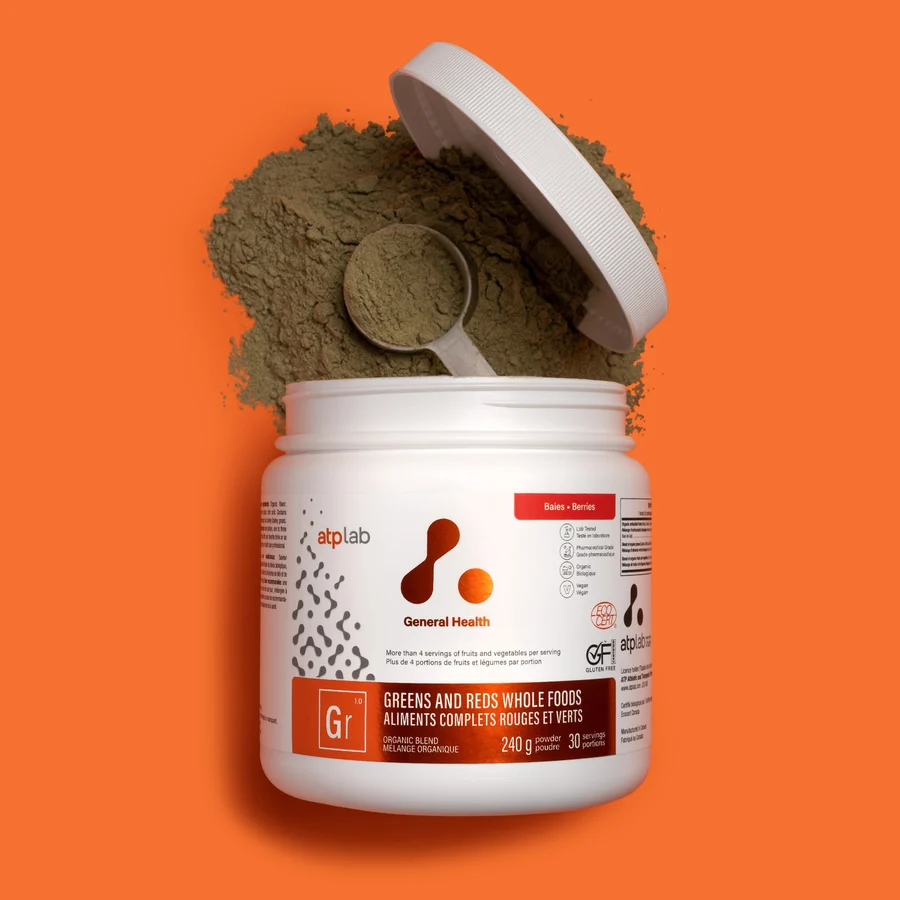 ATP Lab : Aliments complets rouges et verts, 240 g · Baies.