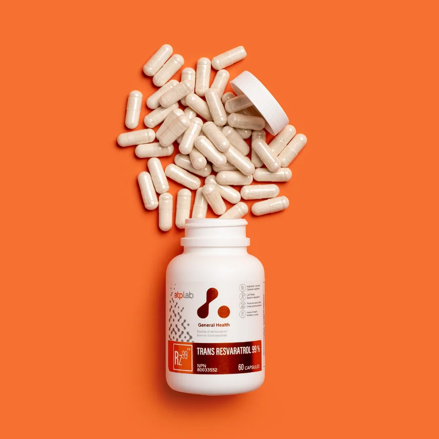 ATP Lab : Trans-Resveratrol 99 %, 60 capsules.
